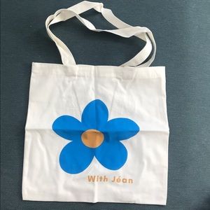 With Jean Canvas tote